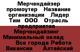 Мерчендайзер-промоутер › Название организации ­ Лидер Тим, ООО › Отрасль предприятия ­ Мерчендайзинг › Минимальный оклад ­ 27 000 - Все города Работа » Вакансии   . Алтайский край,Славгород г.